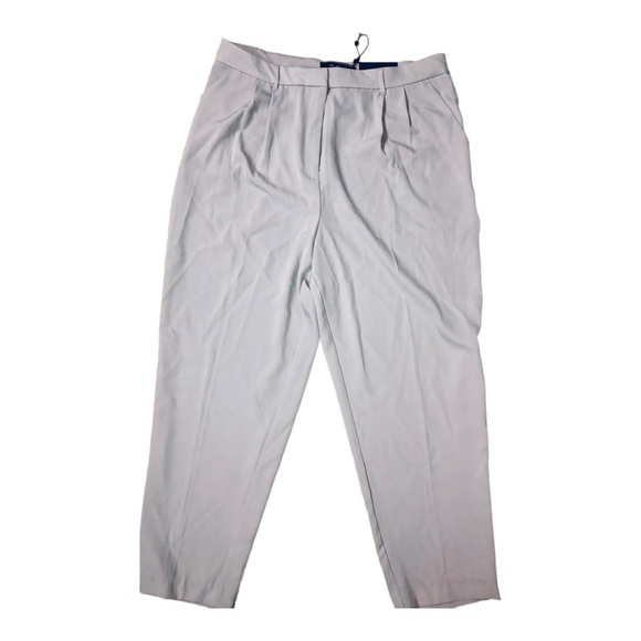 Blue steel gray high waisted hi-rise tapered leg‎ trouser pants size XL new - Picture 8 of 14